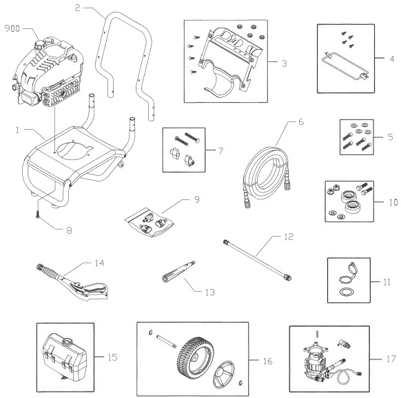 Craftsman Power Washer 020284-0 Parts